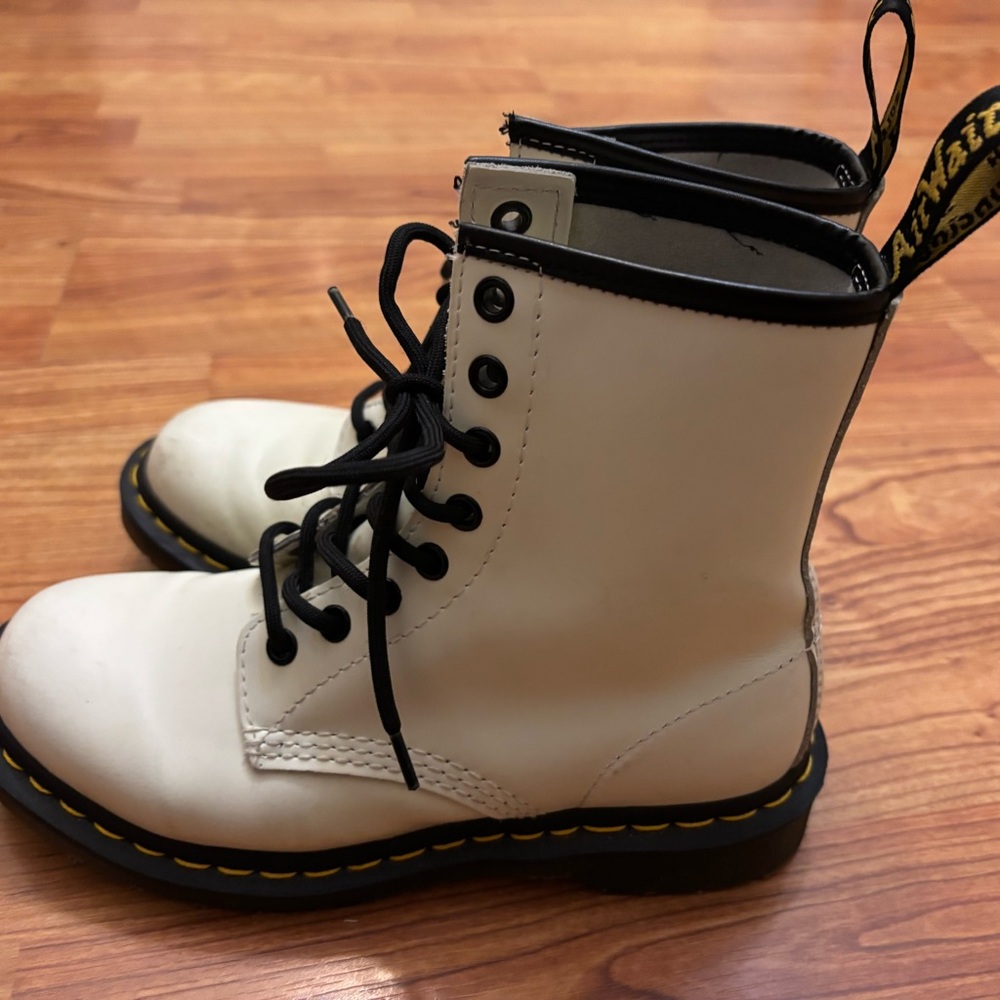 White Doc Marten Booties